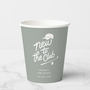 New to the Club Golf Baby Shower Paper Cups