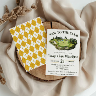 New to the Club, Golf Themed Baby Shower Invitation