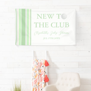 New To The Club Preppy Baby Shower Banner