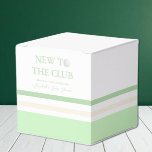 New To The Club Preppy Baby Shower Favor Box