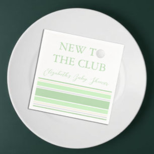 New To The Club Preppy Baby Shower Napkin