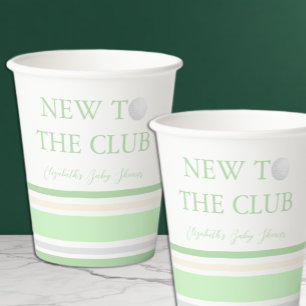 New To The Club Preppy Baby Shower Paper Cups