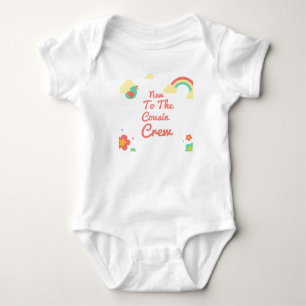 New To The Cousin Crew flora  baby bodysuit gift