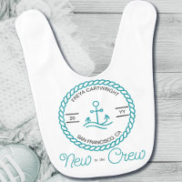 New to the Crew Nautical Boat Anchor Teal White