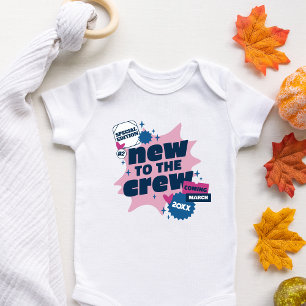 New To The Crew Personalized Baby Announcement Bodysuit