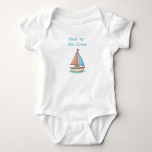 New to the Crew Sailboat Baby Bodysuit