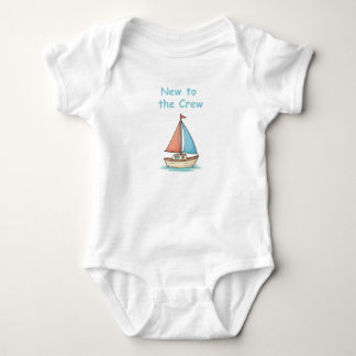 New to the Crew Sailboat Baby Bodysuit
