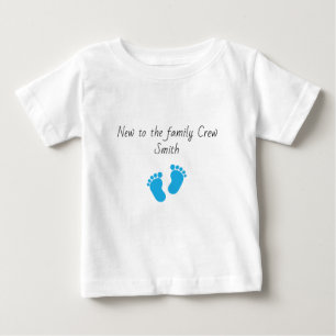 New to the family Crew Baby Personalized name T-Shirt