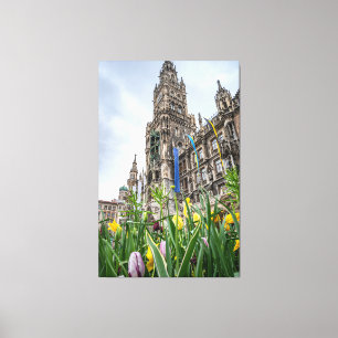 New Town Hall tower in Munich, Germany Canvas Print