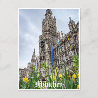 New Town Hall tower in Munich, Germany Postcard