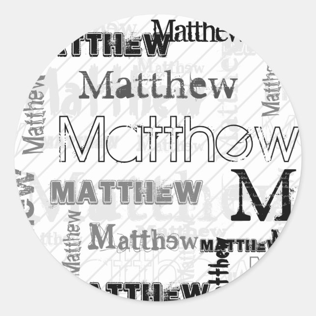 NEW! Trendy Kids NAMED  Classic Round Sticker (Front)