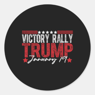 New! Trump Victory Rally Mega Historic The Last Tr Classic Round Sticker
