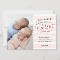 New Twins Christmas Birth Announcement