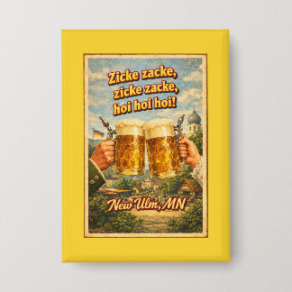 New Ulm MN German Beer Oktoberfest Button