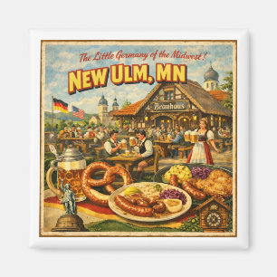 New Ulm MN Minnesota Vintage German Magnet