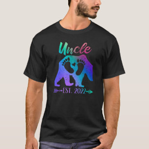 New Uncle Bear Est 2022 Baby Announcement Niece Ne T-Shirt