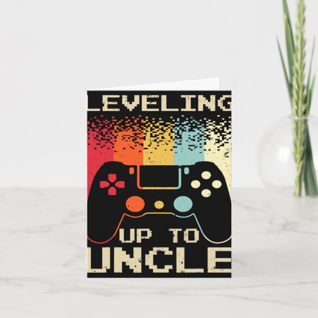 New Uncle For Men Boys Soon To Be Uncle Nephew Gam Card (Front)