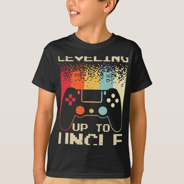 New Uncle For Men Boys Soon To Be Uncle Nephew Gam T-Shirt (Front)