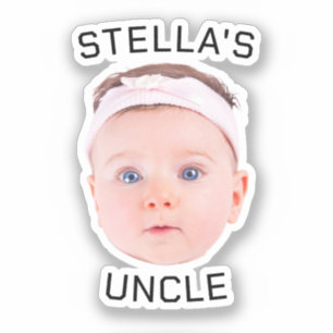 New Uncle Gift, Custom Baby Face Photo Gift