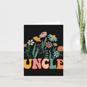New Uncle Wildflower First Birthday & Baby Sho Card