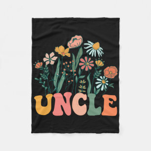 New Uncle Wildflower First Birthday &amp; Baby Sho Fleece Blanket