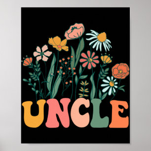 New Uncle Wildflower First Birthday &amp; Baby Sho Poster