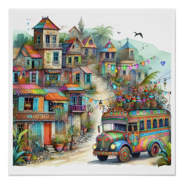 NEW Unique HAITI, Aruba, Antigua Poster (Front)