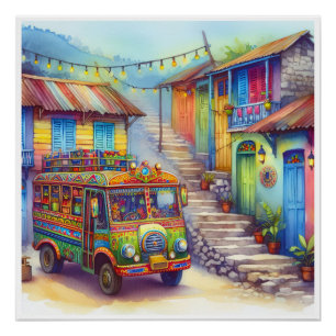 NEW UNIQUE HAITI, Aruba, Antigua Poster