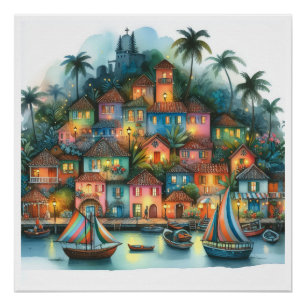 NEW Unique HAITI, Aruba, Antigua Poster