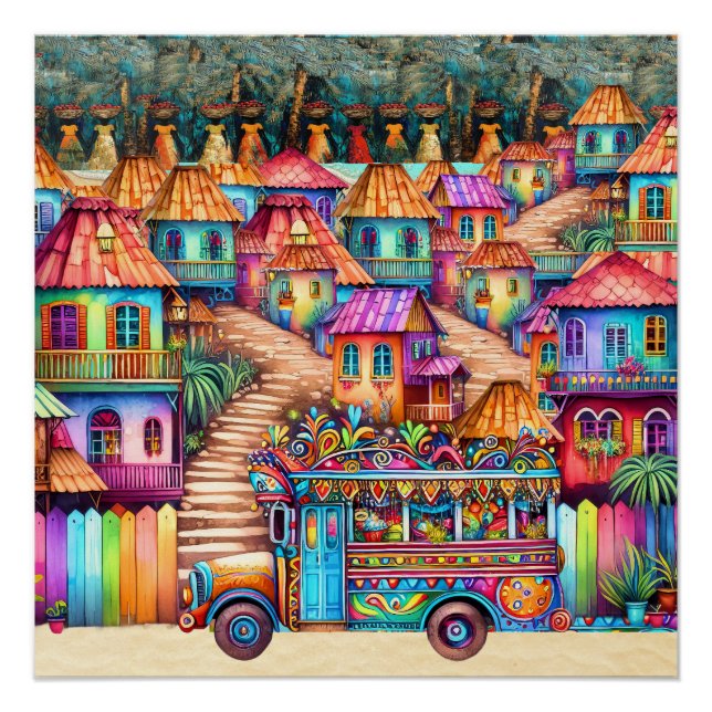 NEW Unique HAITI, Aruba, Antigua Poster (Front)