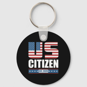 New Us Citizen Gift - Proud United States Citizen Keychain