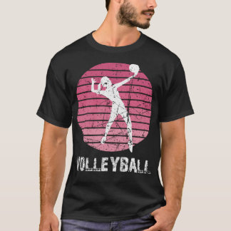 NEW, USA FEMALE VOLLEYBALL, Vintage Novelty Retro  T-Shirt