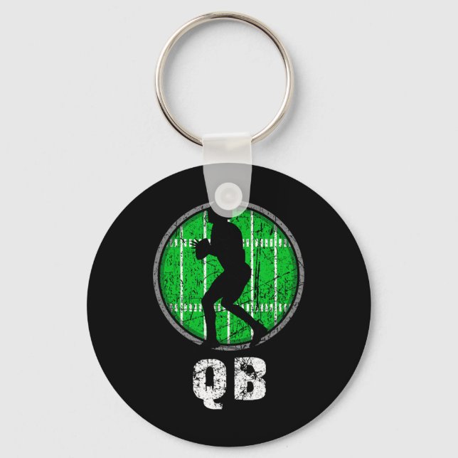 New, Usa Football Quarter Back, Nostalgic Nge Vint Keychain (Front)