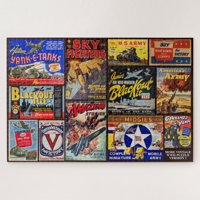 NEW! USA WW2 HOMEFRONT VINTAGE JIGSAW PUZZLE (Horizontal)