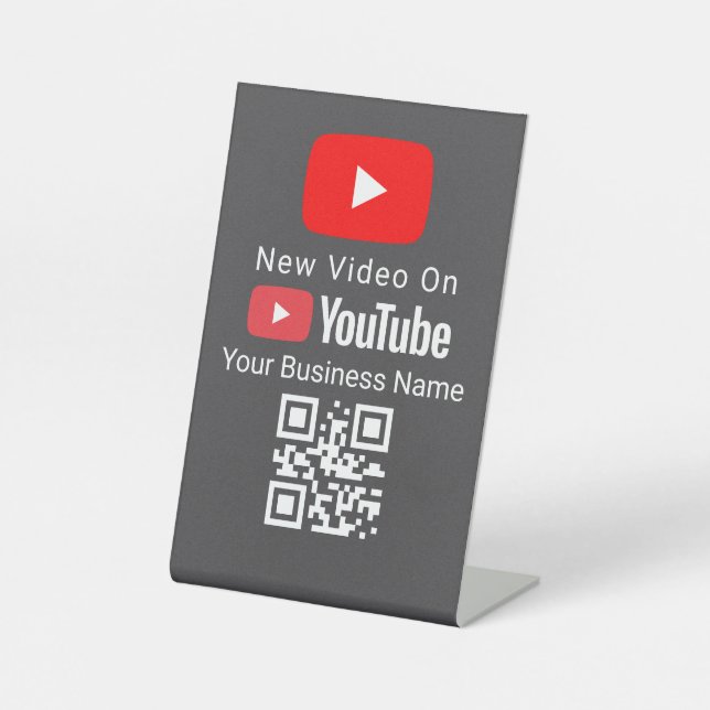 New Videos QR Code Sign | YouTube | Nail Tech  (Front)