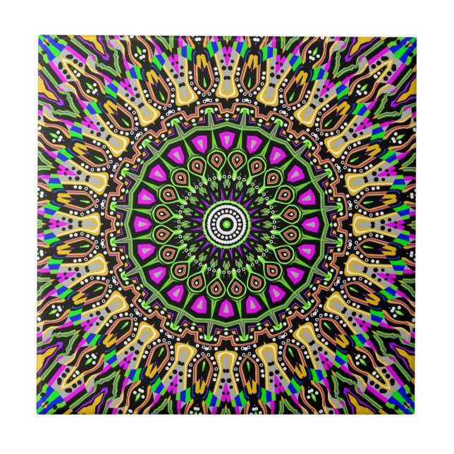 New Vision No 5 Kaleidoscope Tile (Front)