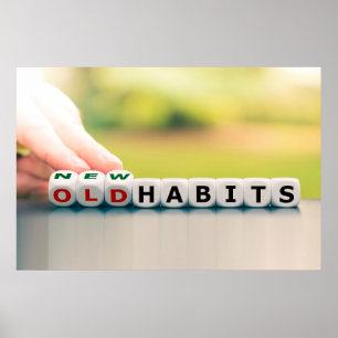 New vs Old Habits - Motivational Poster