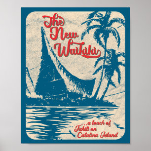 New Waikiki Tiki Bar Hawaiian Style Retro 50s Styl Poster