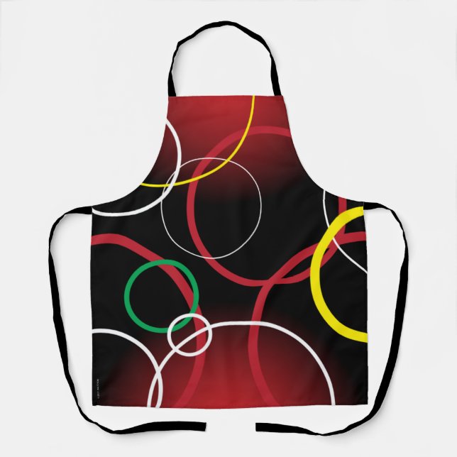 New Wave Airbrush All-Over Print Apron (Front)