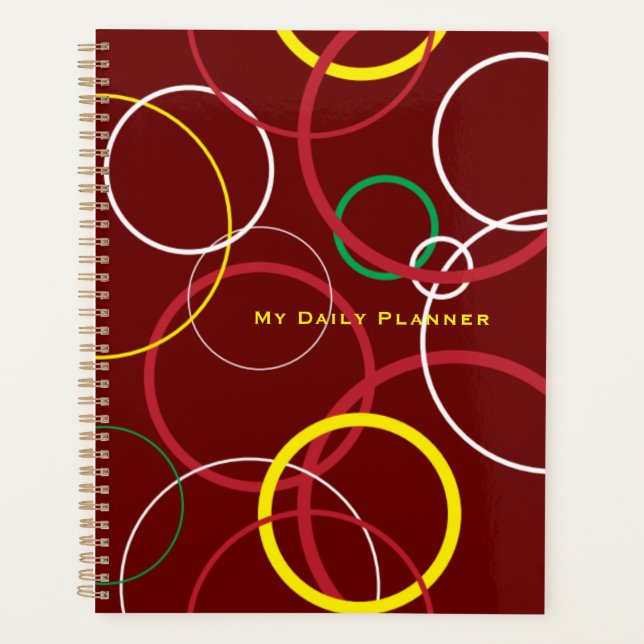 New Wave Burgundy Planner (Front)