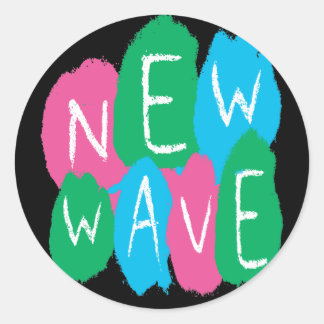 New Wave Graffiti Paint Classic Round Sticker