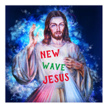 New Wave Jesus Waving From Heaven Christian