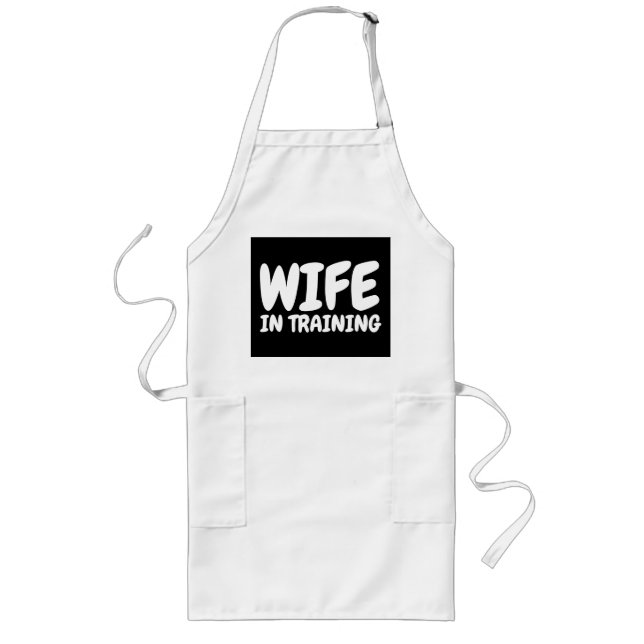 New Wife Kitchen aprons, Wedding Engagement Long Apron (Front)