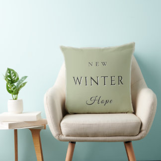 New Winter Hope Throw Pillow