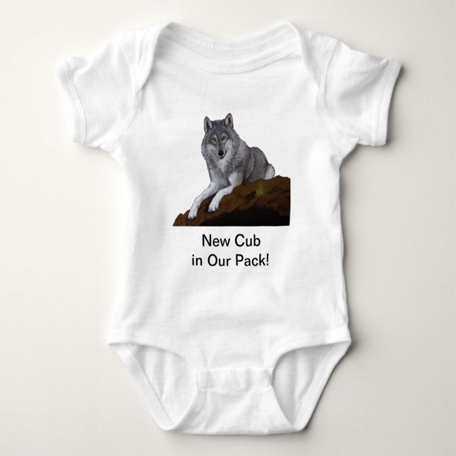 New Wolf in the Pack Baby Bodysuit (Front)