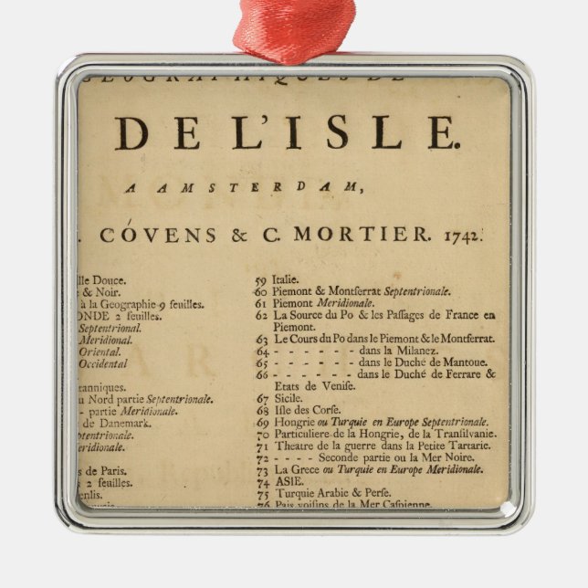 New World Atlas Metal Ornament (Front)