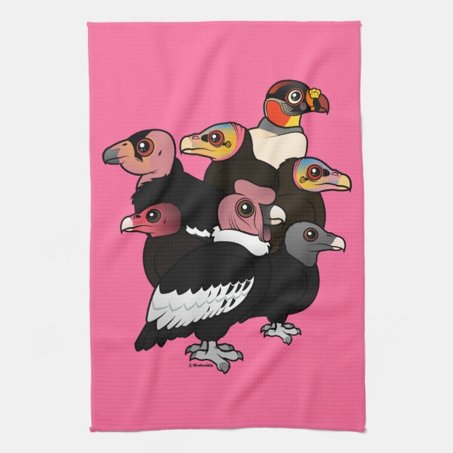 New World Vultures Kitchen Towel (Vertical)