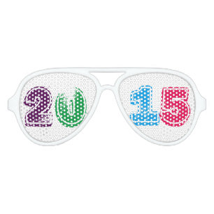New Year 2015 Multi Coloured Aviator Sunglasses