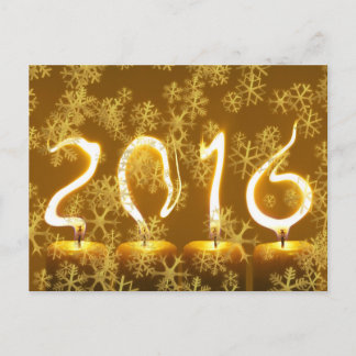 New year 2016 - original postcard
