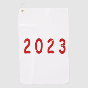 New year, 2023, number 2023, new year gift, 2023,  golf towel